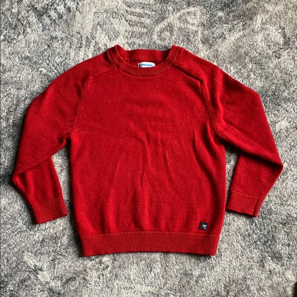 Mayoral Red Cozy Knit Sweater